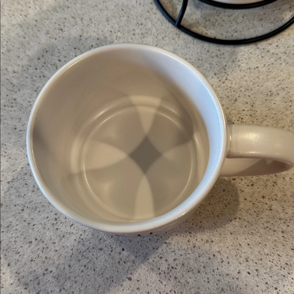 Rae Dunn Stackable White Mug Set with Stand - Picture 8 of 8